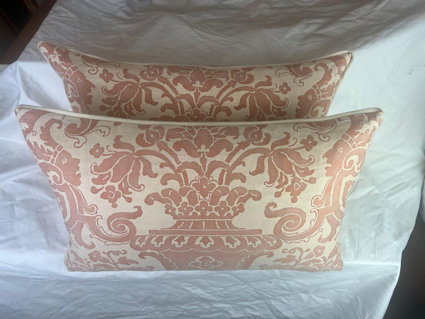 Pair of Carnavalet Patterned Fortuny Pillows