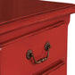 Deep Red French Provincial 11-Drawer Dresser with Brass Hardware