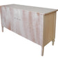 Light wooden sideboard with a visible brand logo on a white background
