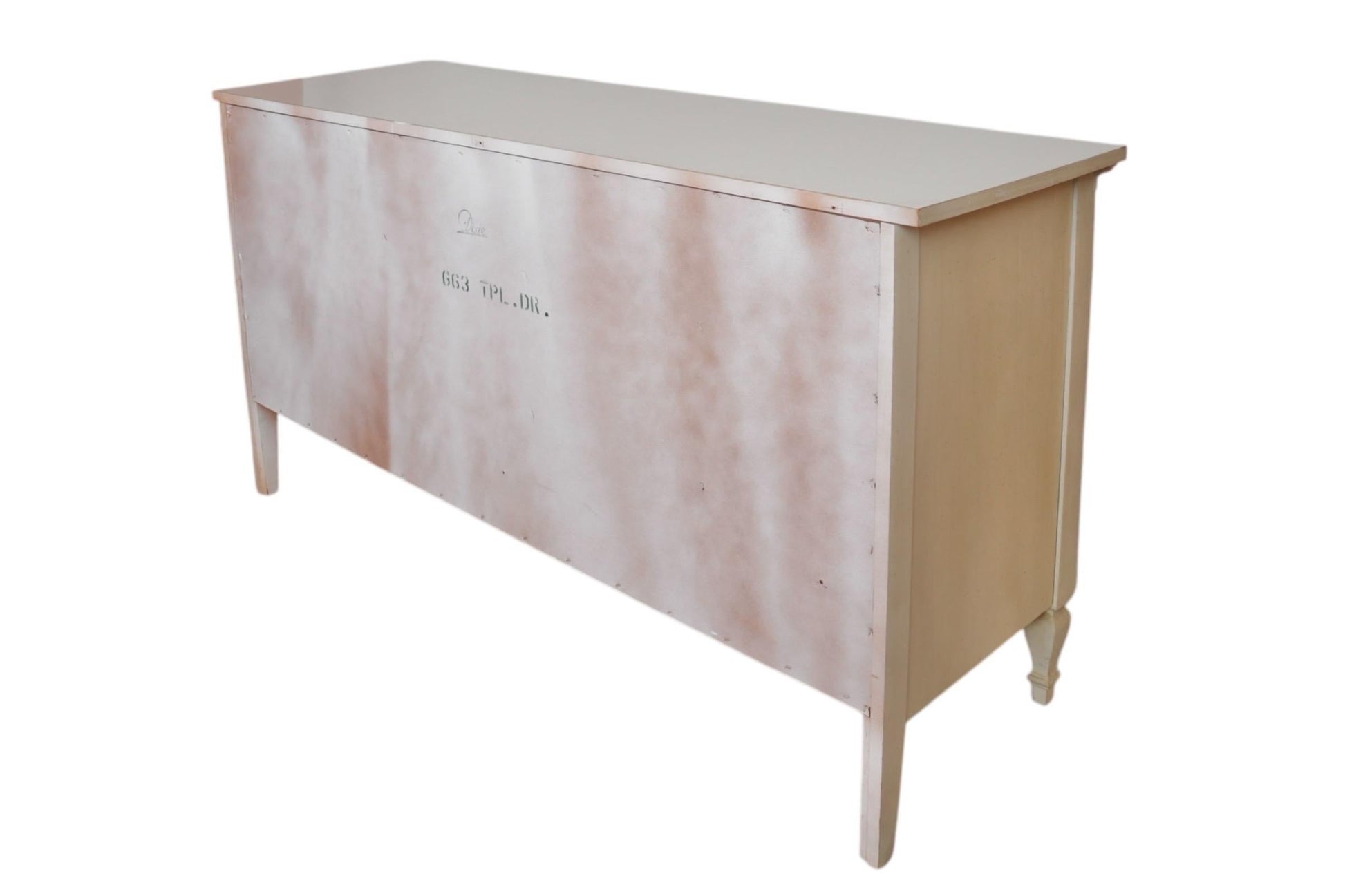Light wooden sideboard with a visible brand logo on a white background