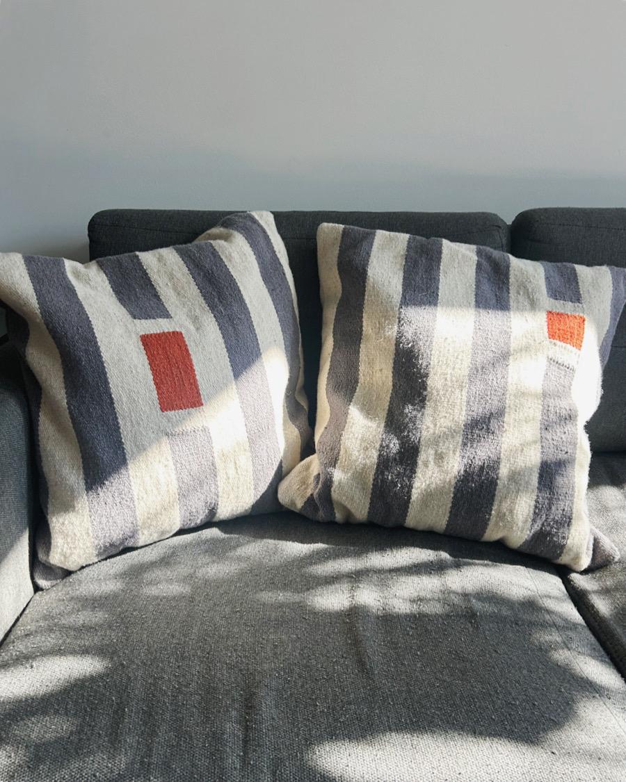 Bespoke Handwoven Wool Throw Pillow Covers – Set of 2, 50 x 50 cm