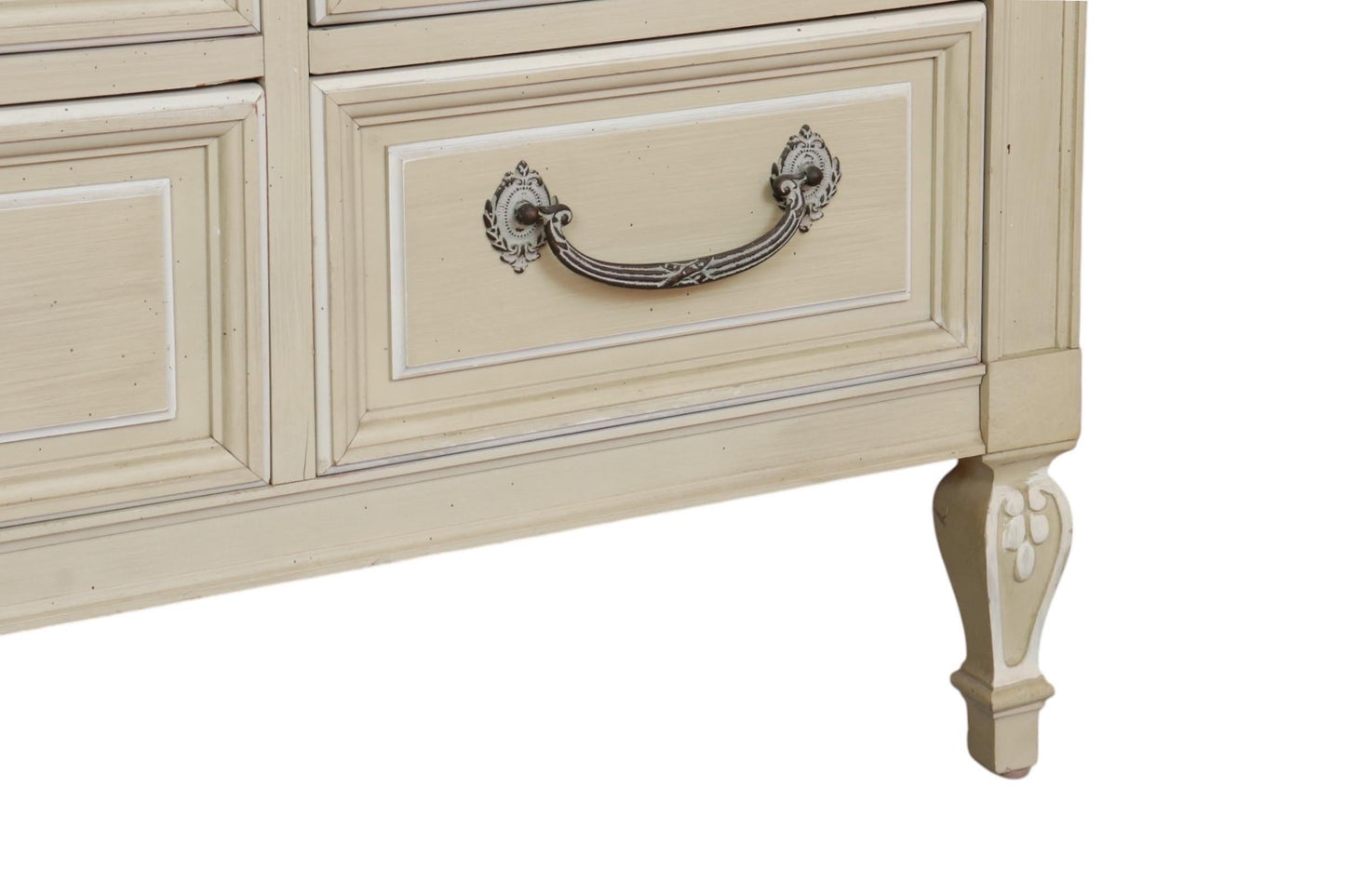 Louis XVI Style Triple Dresser – Wood Cabinet with Rosette & Swag Detailing