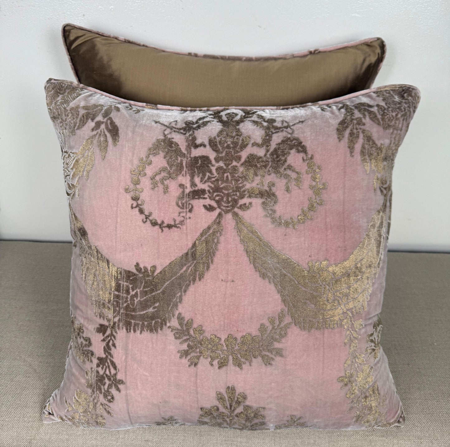 Pair of Rare Fortuny Velvet Pillows
