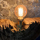Modern Organic Driftwood Table Lamp with LED Lightbulb Ball, 2021