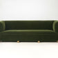 Custom Hand-Made Sofa Any Dimension, Brass Lion Paw Feet, with Horsehair, Cotton