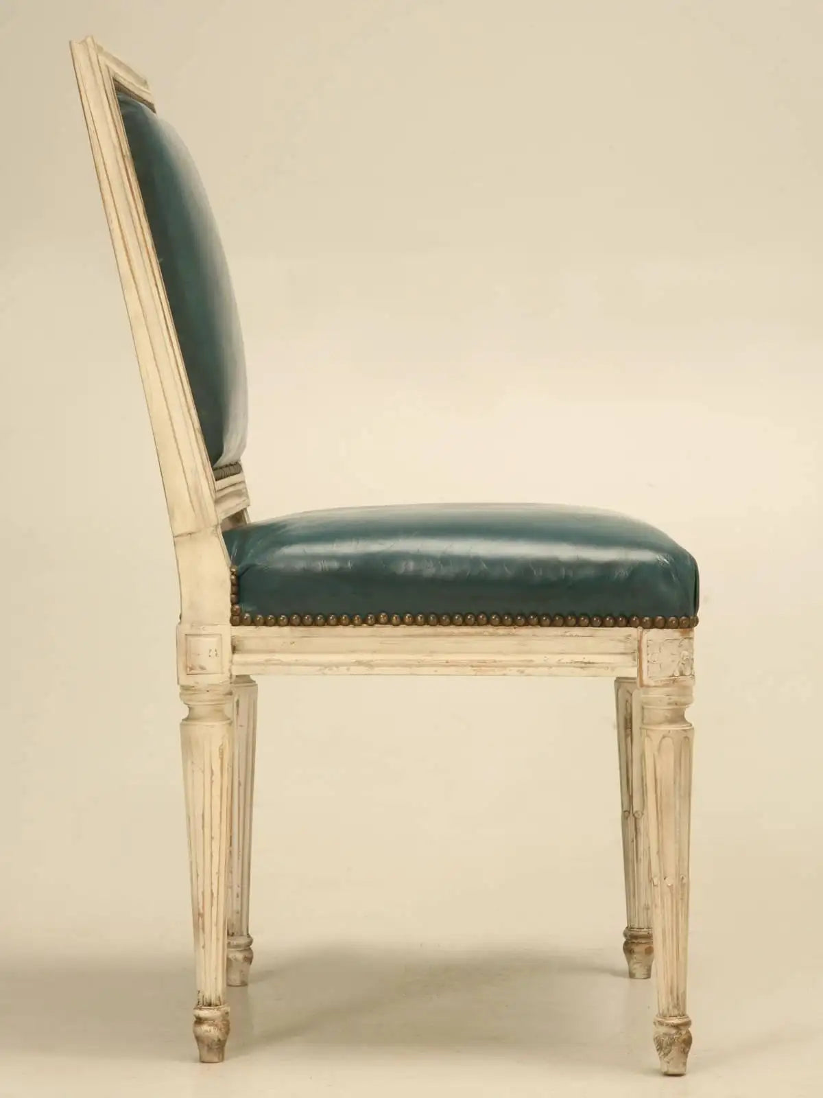 Louis XVI Style Hand-Carved Side Chairs – Custom Finish, Armchair Available