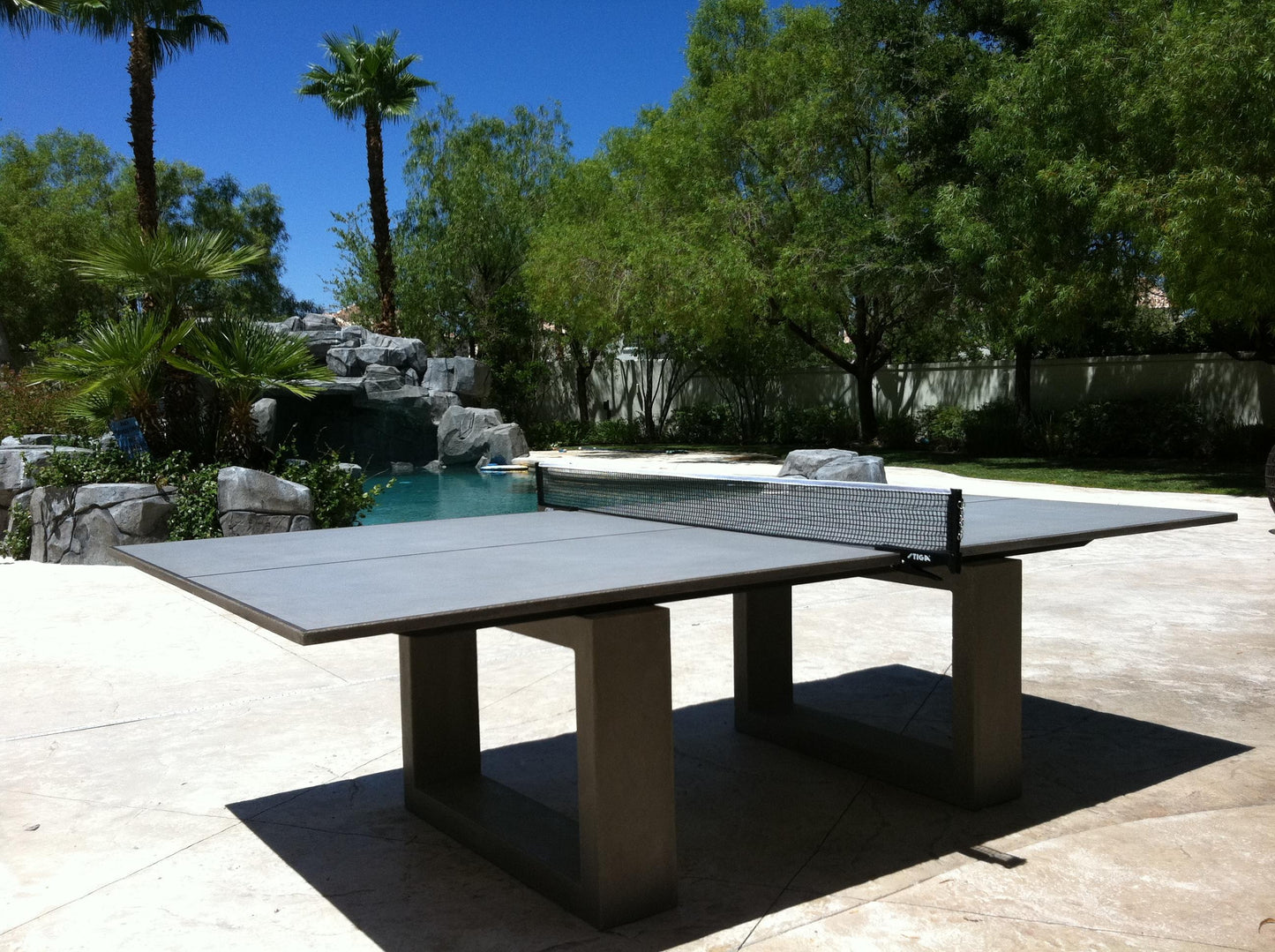 Contemporary Concrete Ping Pong Table – Regulation Size with Carbon Fiber Reinforcement