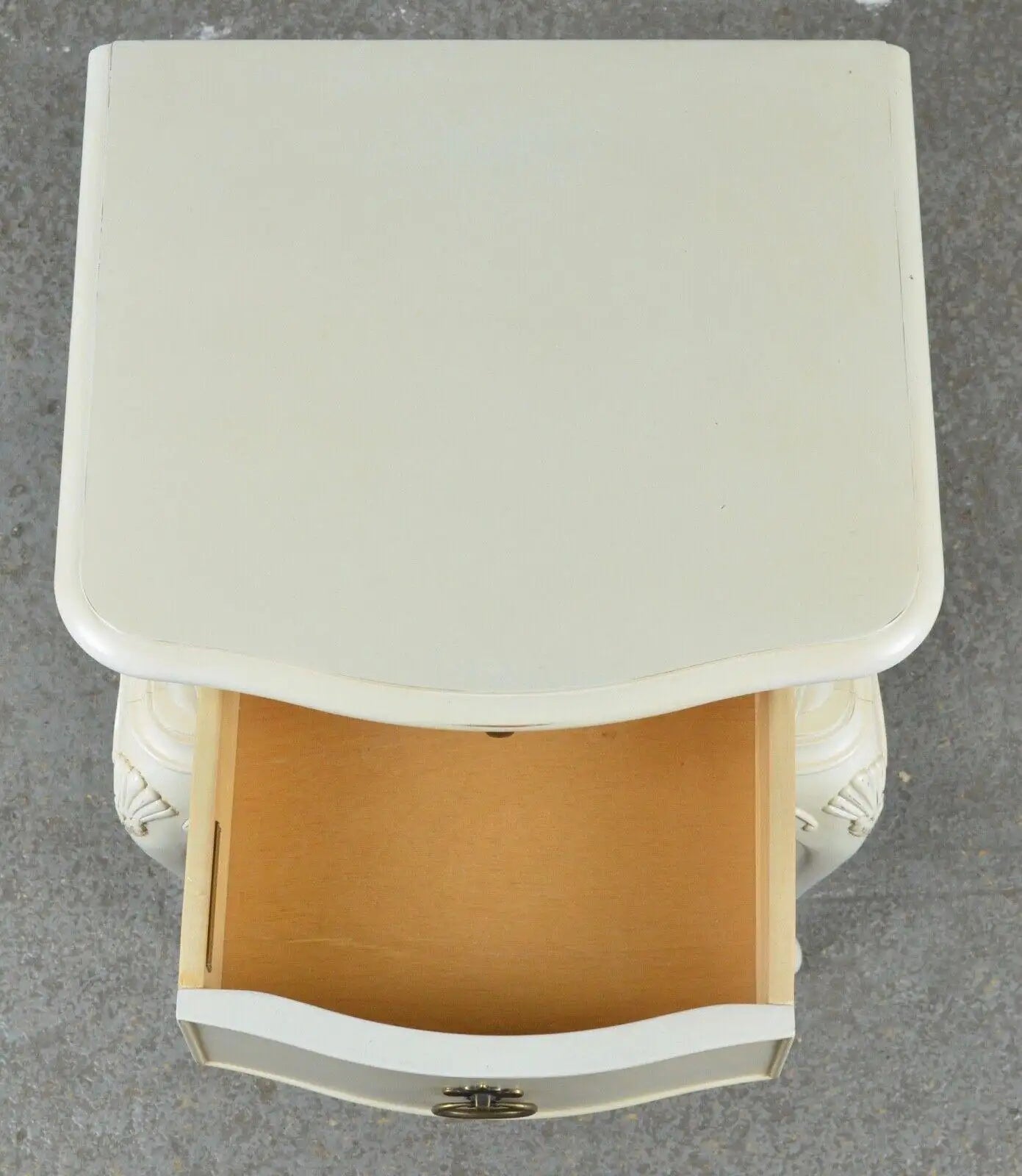 Ivory Single Drawer Bedside Nightstands Tables