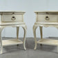 Ivory Single Drawer Bedside Nightstands Tables