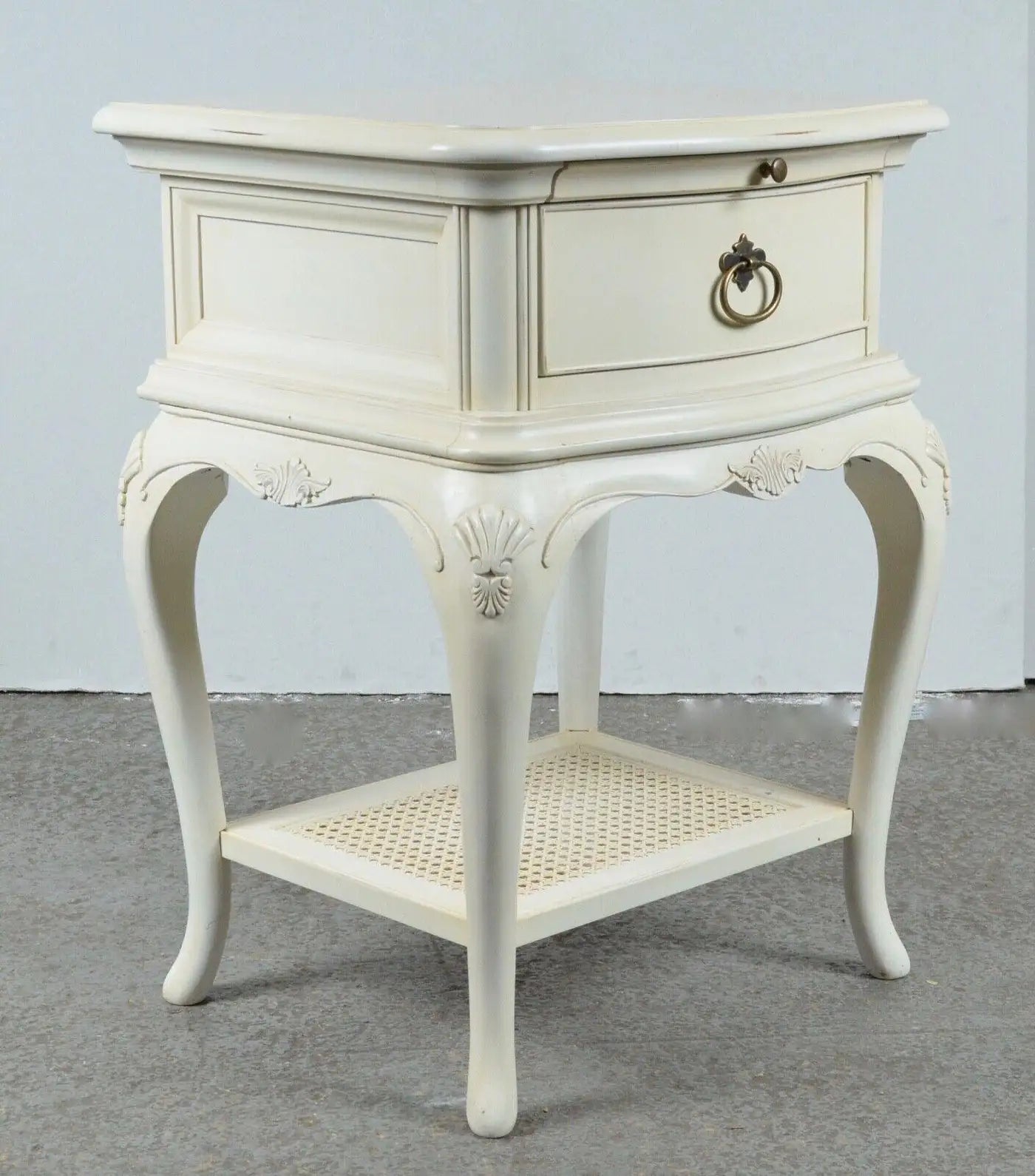 Ivory Single Drawer Bedside Nightstands Tables