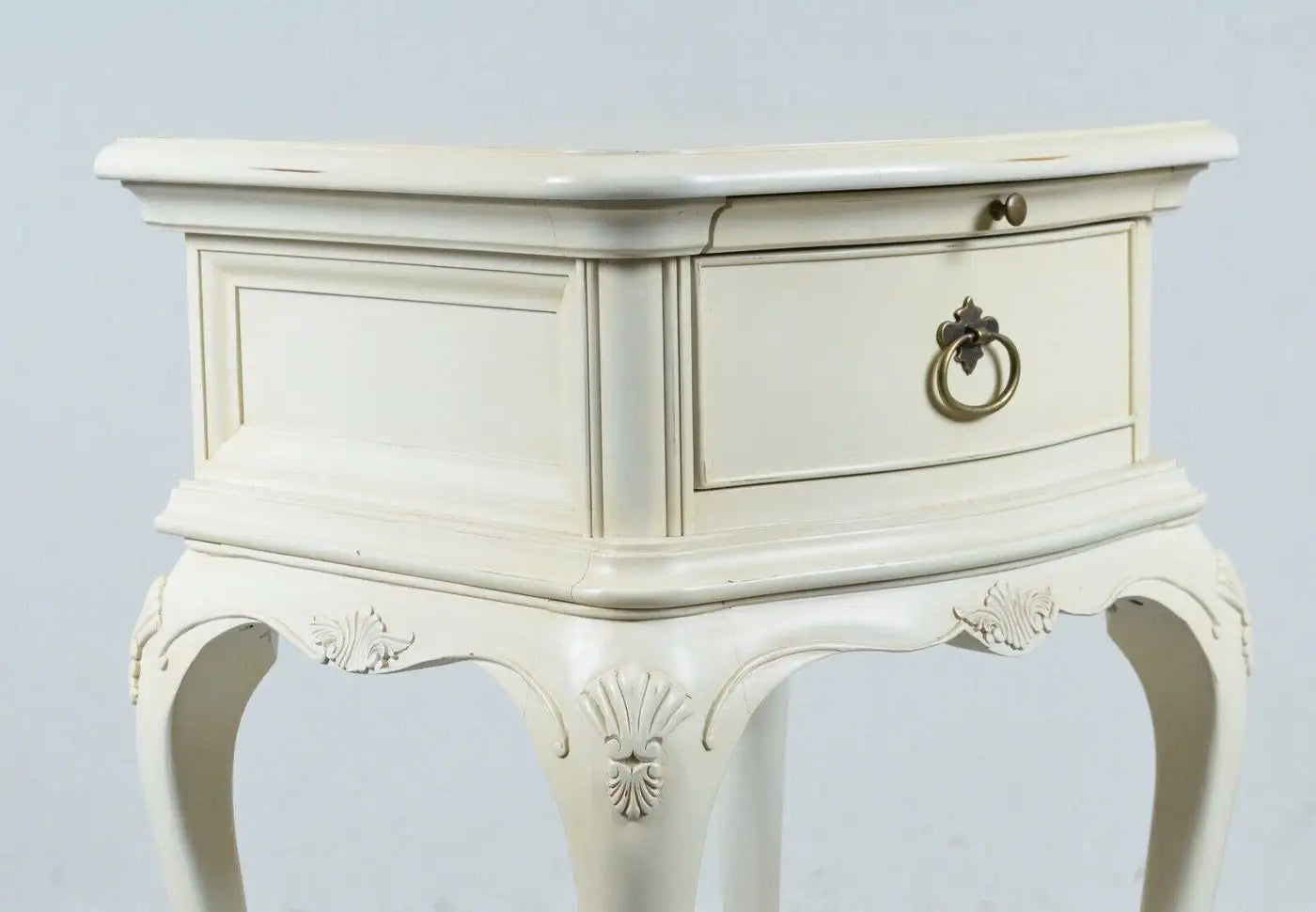 Ivory Single Drawer Bedside Nightstands Tables