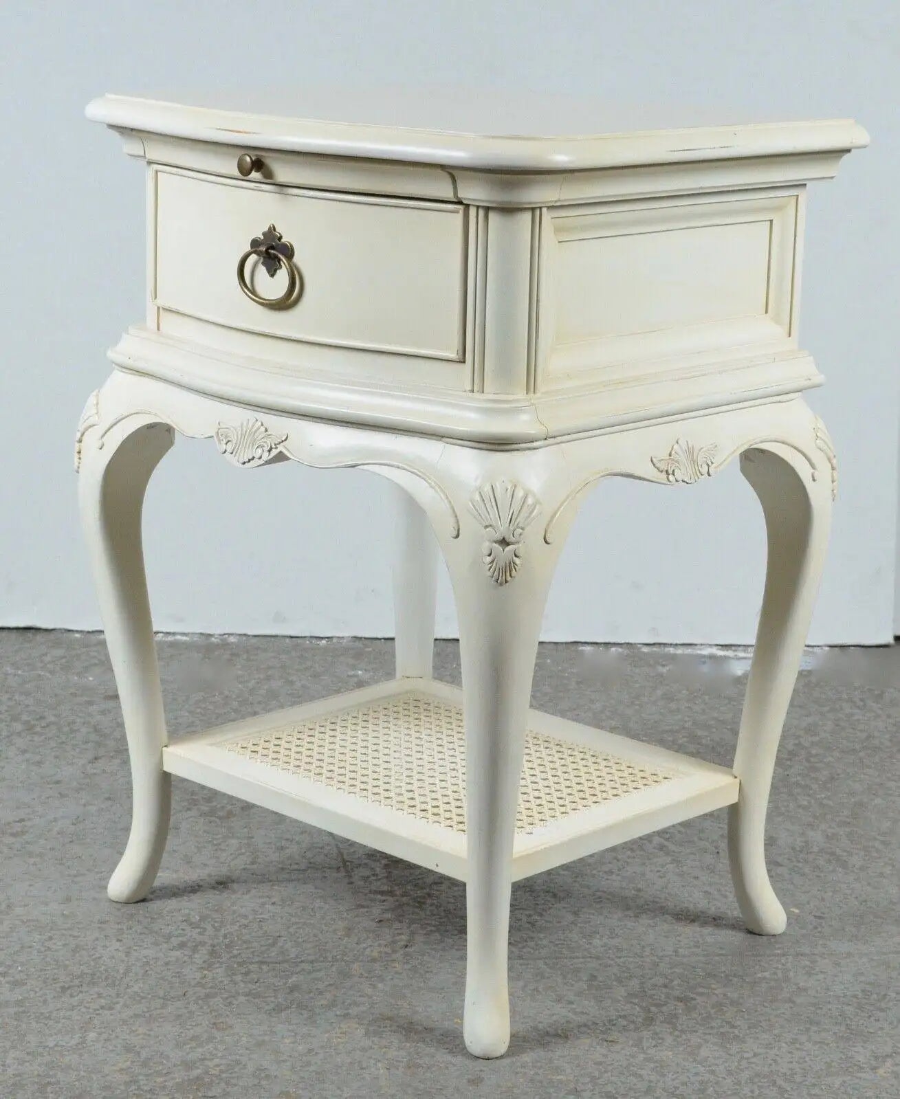 Ivory Single Drawer Bedside Nightstands Tables