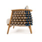 Outdoor Woven Rope Sofa in Solid Teak