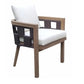 Outdoor Teak Dining Chairs In Walnut Brown Finish (Set Of 6)