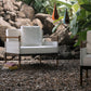 Minimalist Outdoor Lounge Chair in Hardwood, Metal & Batyline Fabric – Skyfolding Collection by Simonini