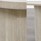 Outdoor Elliptical Dining Table with Brushed Travertine Effect