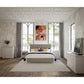 White Linen Wrapped Nightstand – Modern Minimalist Design