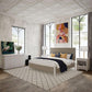 White Linen Wrapped Nightstand – Modern Minimalist Design